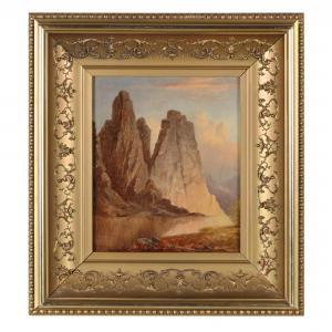 BRENNER Carl Christian 1833-1888,Landscape with Rock Formations,Leland Little US 2021-12-04