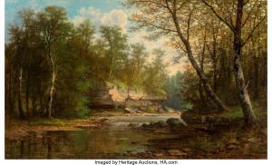 BRENNER Carl Christian 1833-1888,Trickling Stream,1880,Heritage US 2023-06-16