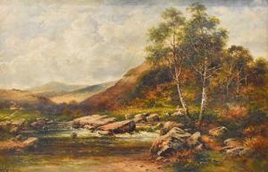 BRENNIR Carl 1850-1920,Llugway Valley. North Wales,1913,Tennant's GB 2023-01-27