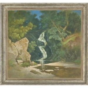 BRENT Ralph Richard Angus 1903-2002,Waterfall amongst trees,Eastbourne GB 2018-04-07