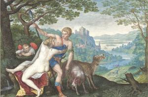 BRENTEL Friedrich 1580-1651,Vénus et Adonis dans un paysage,Christie's GB 2023-03-22