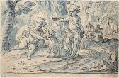 BRENTEL Johann Friedrich 1602-1636,Landschaft mit Christus und dem Johannesknaben ,Galerie Bassenge 2014-05-30