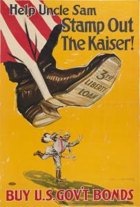 BRESSLER Harry S,HELP UNCLE SAM STAMP OUT THE KAISER! BUY U.S. GOV',1918,Eldred's 2020-03-09