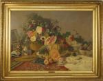 BREST Germain Fabius 1823-1900,Fruits e Fleurs,1895,California Auctioneers US 2022-08-07