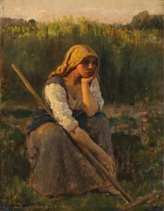 BRETON Jules Adolphe 1827-1906,Pensive Thoughts,Sotheby's GB 2024-02-02