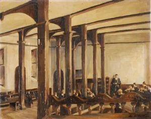 BRETT L 1900-1900,Choolroom interior with schoolmaster and pupils,Dreweatt-Neate GB 2010-09-15