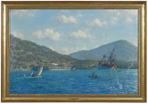 BRETT Oswald Longfield 1921-2017,H.M. Bark EndeavourLaid Ashore for Repairs N.E,1970,Brunk Auctions 2019-05-17