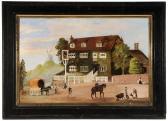 BRETTE George,View Outside a Tavern,1880,Brunk Auctions US 2016-07-08