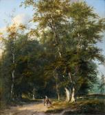 BREUHAUS DE GROOT Frans Arnold II 1824-1872,Travelers on a forest path,Venduehuis NL 2023-05-25