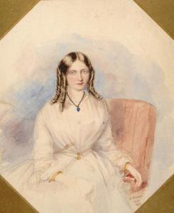 BREWER M C,a three quarter length portrait of a Victorian lady,1854,Charterhouse GB 2007-04-20