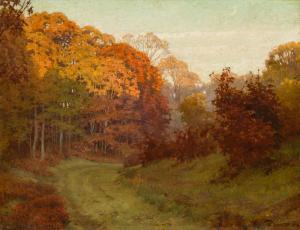 BREWSTER Anna Richards 1870-1952,Autumn Path,1915,Shannon's US 2023-10-26