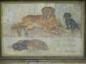 BREWSTER Arne 1935,Jock and Brownie, study of two dogs,Peter Francis GB 2009-11-17