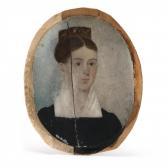 BREWSTER Jnr. John 1766-1854,Miniature Portrait of Clarissa Glidden,1815,Leland Little US 2024-03-15