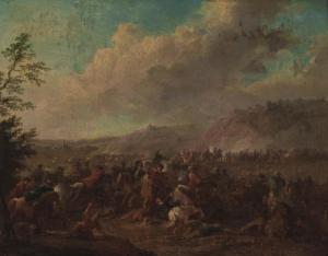BREYDEL Karel 1678-1733,Cavalry Skirmish (2x),1725,AAG - Art & Antiques Group NL 2023-12-11