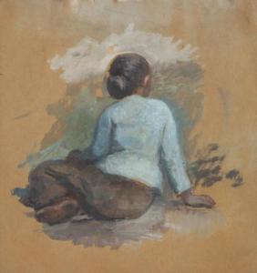 BRIëT Arthur 1867-1939,I. A sitting woman from Solo II,Venduehuis NL 2021-09-08