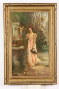 BRIAND C,MAIDEN AT THE WELL,19th century,Sloans & Kenyon US 2017-09-24