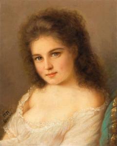brianski mikhail vassilevitch 1830-1908,Young Girl,1871,Palais Dorotheum AT 2019-02-19