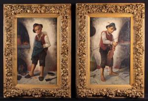 BRICARD Francois Xavier 1881-1935,Italian boys,Wilkinson's Auctioneers GB 2018-04-29