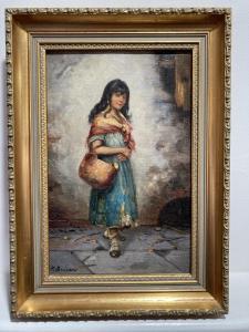 BRICARD Francois Xavier 1881-1935,Portrait of a young 'street urchin' girl,Chilcotts GB 2021-07-17
