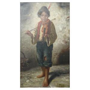BRICARD G,Portrait of a Young Man Playing Violin,20th Century,Kodner Galleries US 2021-10-27