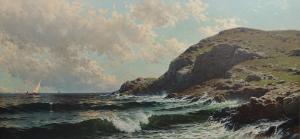 Bricher Alfred Thompson 1837-1908,Monhegan Cliff, Maine,c. 1896,Freeman US 2023-12-03