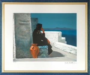 BRICKA Andre 1922-1999,Balcon sur la mer en Grèce,Cannes encheres, Appay-Debussy FR 2024-02-22