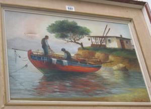 Brickman Alex 1900-1954,A Fishing boat near the shore,Bellmans Fine Art Auctioneers GB 2010-09-08