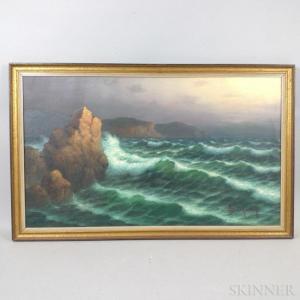 Brickman Alex 1900-1954,Waves on a Rocky Coast,Skinner US 2018-07-24