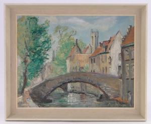 BRIDGE Edna D 1935-1955,The Horse Bridge, Bruges,1935,Burstow and Hewett GB 2017-09-27