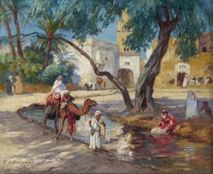 BRIDGMAN Frederick Arthur 1847-1928,A view of an Algerian village,Bonhams GB 2014-11-05
