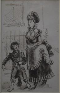 BRIDGMAN George Brandt,Lady in finery with young chimney sweep,Andrew Smith and Son 2016-04-26