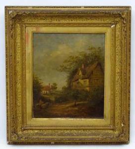 Bridgman Henry 1831-1909,Cottages in landscape,Dickins GB 2017-12-01