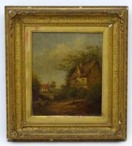 Bridgman Henry 1831-1909,Cottages in landscape,Dickins GB 2017-11-03