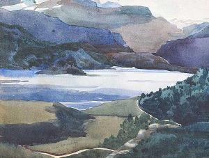 BRIDLE Kathleen,DISTANT MOUNTAINS ACROSS THE LOUGH,Ross's Auctioneers and values 2020-03-25