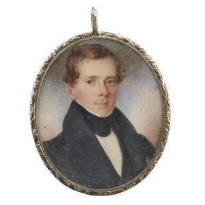 BRIDPORT Hugh 1794-1868,Miniature portrait of Charles Lewis Timberlake (18,Freeman US 2019-11-12