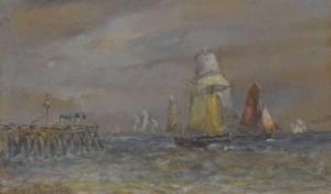 BRIERLY Oswald Walter 1817-1894,Shipping off a small port,Clevedon Salerooms GB 2023-03-09