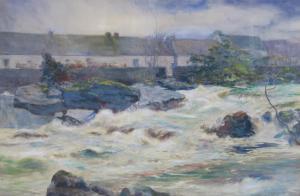 BRIGGS Ernest Edward 1866-1913,The Dochart In Flood Killin,Great Western GB 2023-01-18