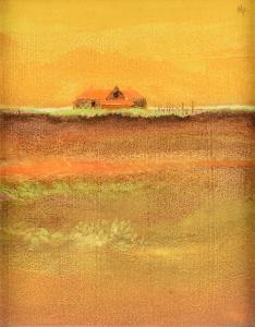 BRIGGS Lamar 1935-2015,House in Green and Orange Landscape,Simpson Galleries US 2018-05-19