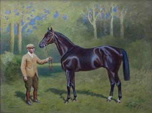 BRIGHT Alfred 1880-1929,Portrait of a Horse with its Groom,Simon Chorley Art & Antiques 2015-03-25