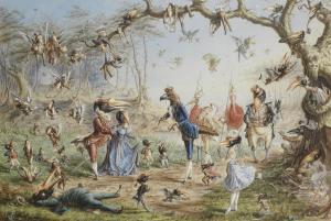 BRIGHT Henry Barnabus 1824-1876,A Royal visit to the Hornbills,Bonhams GB 2014-01-22