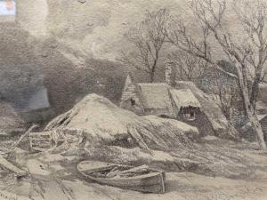 BRIGHT Henry 1810-1873,Cantley Marsh, Norfolk, Winter,19th,Cheffins GB 2024-01-11