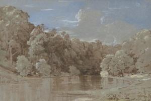 BRIGHT Henry 1810-1873,Lake Scene, Wybroke Park, Devon,Bloomsbury London GB 2012-09-13