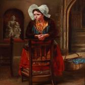 BRIGHTWELL George 1800-1800,Church interiour with praying woman,1860,Bruun Rasmussen DK 2012-03-12