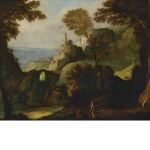 BRIL Paul 1554-1626,Figures in a Mountainous Landscape,William Doyle US 2013-05-22