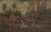 BRILLET F,Pastoral landscape with cows,Aspire Auction US 2016-05-28