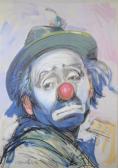 BRILLI M,Shoulder length portrait of a clown,Capes Dunn GB 2023-01-24