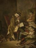BRILLOUIN Louis Georges 1817-1893,Gentilhomme à la lecture,Daguerre FR 2017-12-18