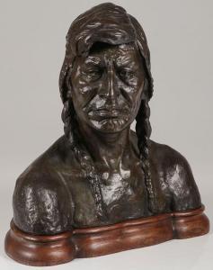 BRINDESI OLYMPIO 1897-1965,Bust of an Indian Brave,1920,Jackson's US 2020-12-01
