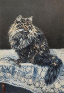 BRINDLEY Charles A 1880-1916,Study of a Persian cat,1908,Dreweatts GB 2015-06-17