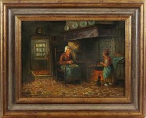 BRINK J. 1900,Peasant interior with mother and child in place,Twents Veilinghuis NL 2016-01-09